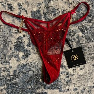 Honey Birdette Gloria Red Thong XS